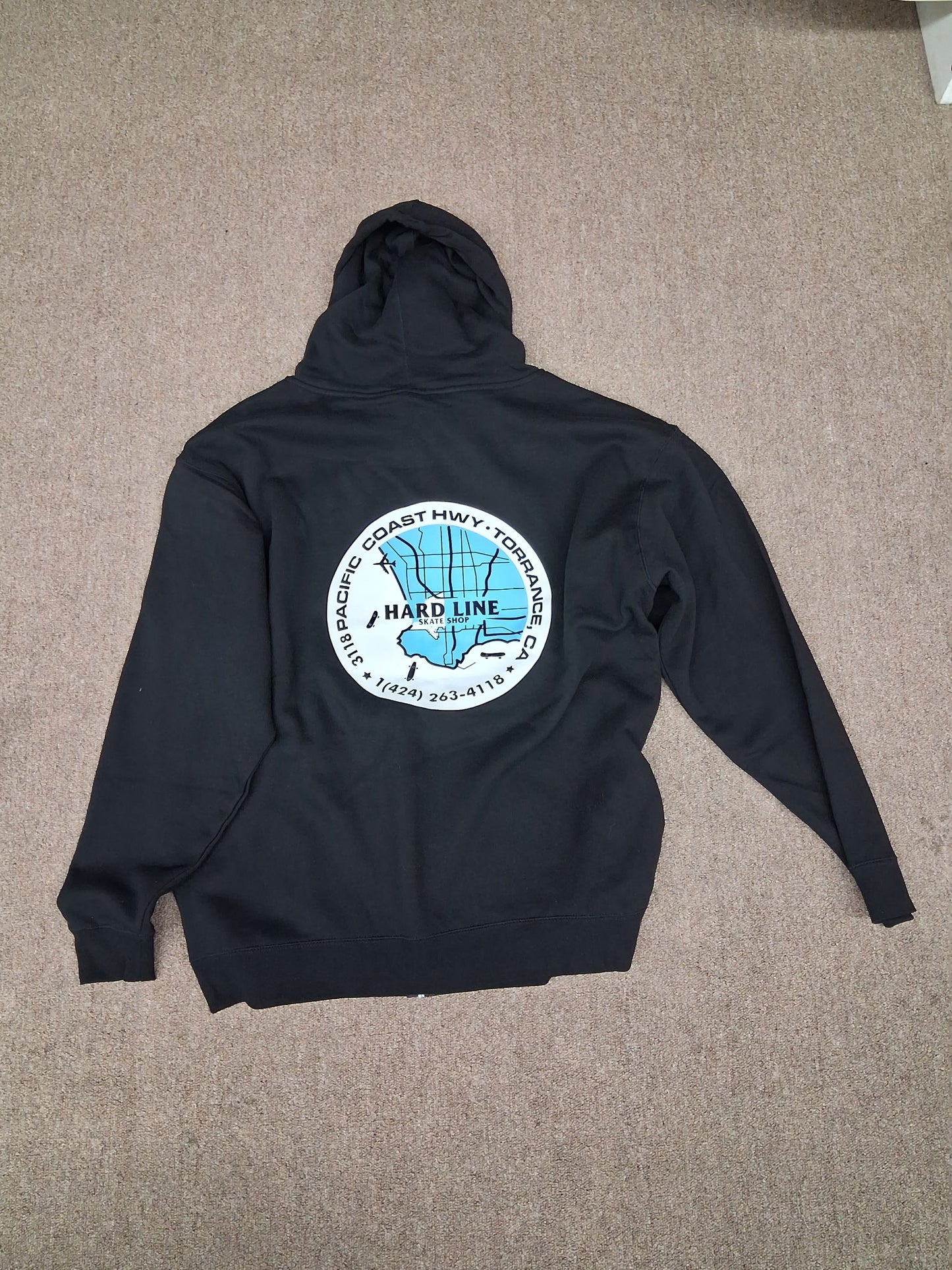 Hard Line Skate Shop Zip Up Hoodie.
