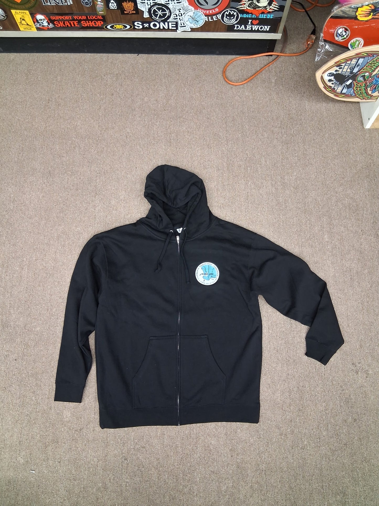 Hard Line Skate Shop Zip Up Hoodie.