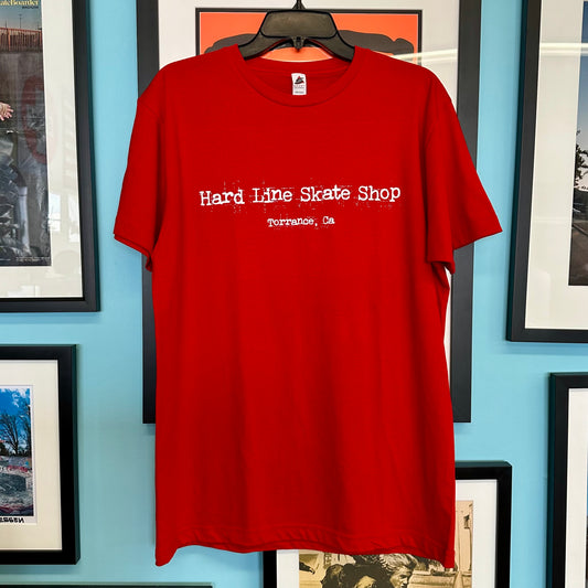 Hard Line Punk Typewriter Tee Red