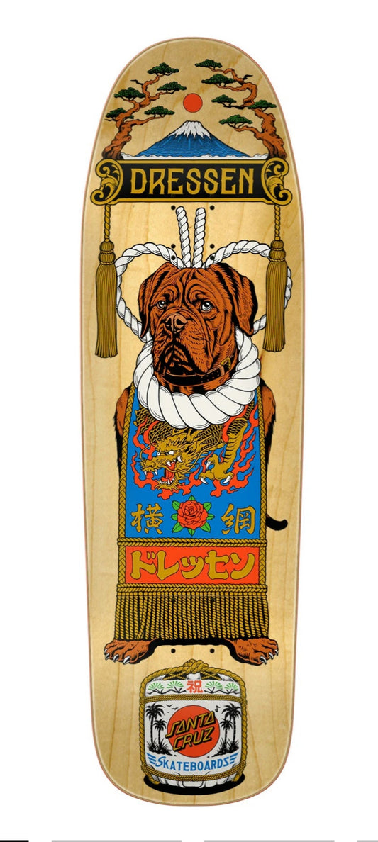 Santa Cruz Eric Dressen Sumo Dog Shaped Deck – 9.30" x 32.36"